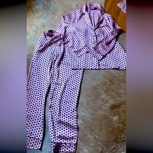 Tahari Pink Polka Dot pajama set